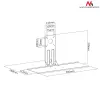 Maclean suporte para teclado, complemento para suporte de monitor, VESA 75x75, 100x100, MC-756
