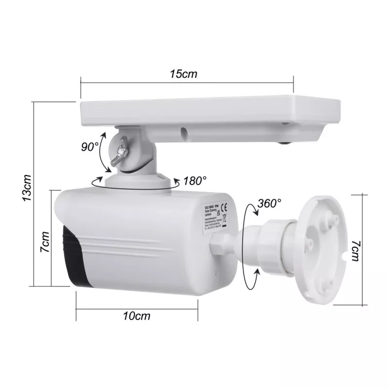 Câmara de vigilância câmara falsa solar com luz LED SOL1800S CEE