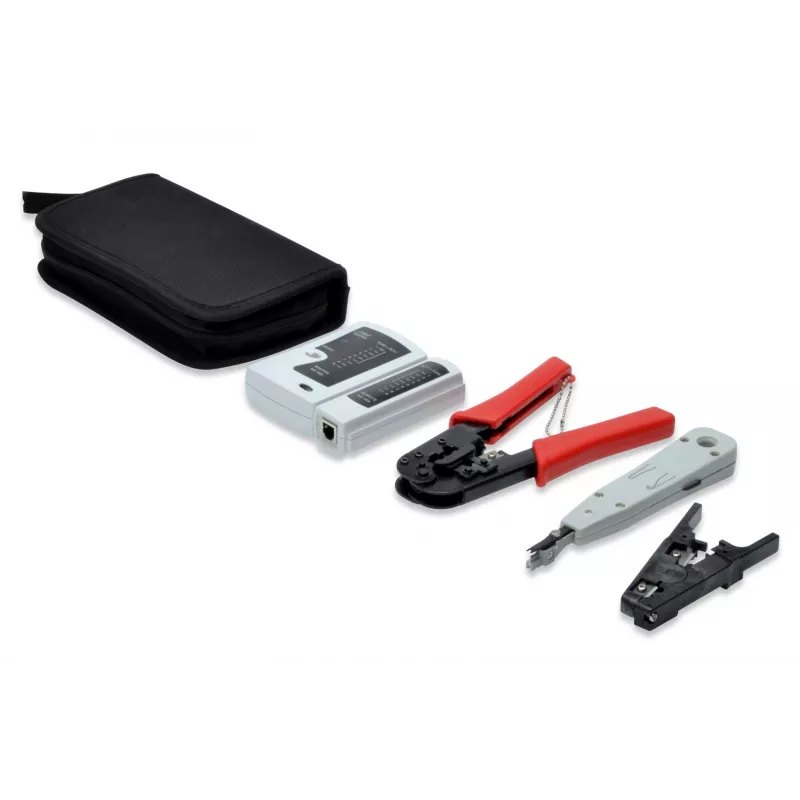Conjunto de ferramentas de rede Digitus DN-94022 para instalações CAT 5e, CAT 6, CAT 7