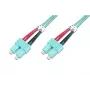 DIGITUS Professional - cabo de patch - SC multimodo (M) a SC multimodo (M) - 2 m - fibra ótica - 50/125 micrómetros - OM3 - isento de halogéneos - água-marinha