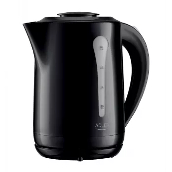 Chaleira elétrica Adler | AD 1244 | elétrica | 1850 W | 2,5 L | plástico | base rotativa 360° | preta