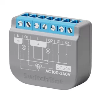 Interruptor de relé SwitchBot 2PM dois canais W5502320 – relé de dois canais para controlo inteligente