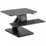Suporte de secretária Maclean para teclado, monitor ou portátil, mola a gás, altura ajustável, Preto, MC-882
