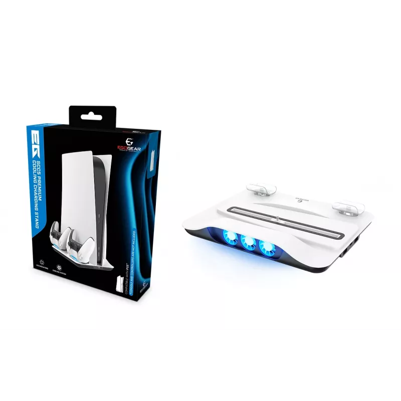 EgoGear SCC5-P5-WH, sistema de carregamento, PlayStation 5, branco, com fios, 258 mm, 53 mm
