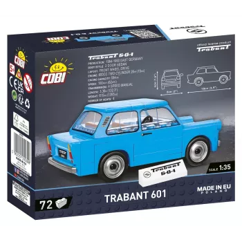 Conjunto de montagem Cobi Trabant 601 — 72 peças, kit de montagem de carro em miniatura