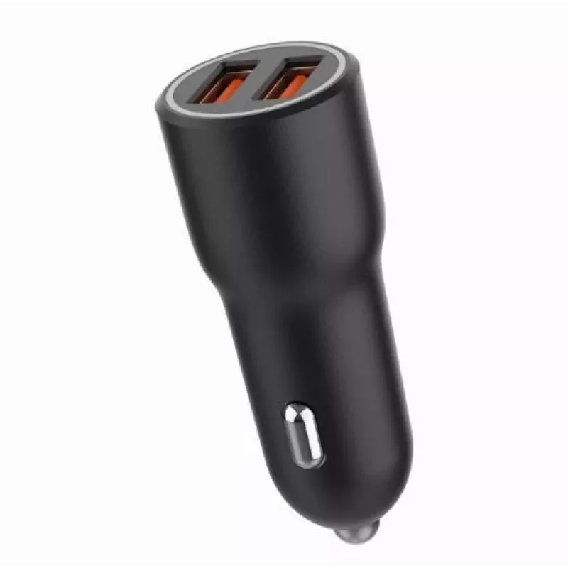 Carregador de automóvel para dispositivos móveis Gembird TA-UC-A2QC36-CAR-01, 36 W, 12–24 V, isqueiro, preto