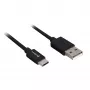 Adaptador de cabo USB 2.0 A para USB-C Sharkoon 0,5 m, preto