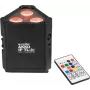 Projetor PAR LED RGBW a pilhas EUROLITE AKKU IP TL-3 QCL com bateria recarregável, projetor portátil com proteção IP