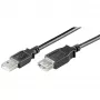 Cabo de extensão USB GOOBAY 93600 — USB A para USB A, USB 2.0, 3 m, preto
