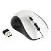 Rato ótico sem fios Gembird MUSW-4B-02-BS, RF, ambidestro, 1600 DPI, 4 botões, prateado/preto
