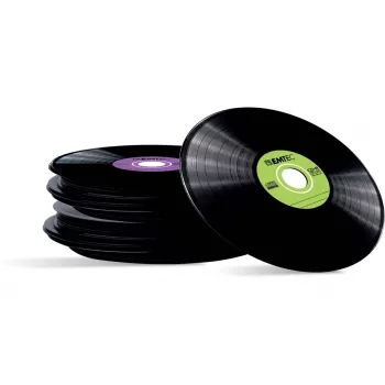 EMTEC Vinyl Look - 10 x CD-R - 700 MB (80 Min) 52x - azul, amarelo, lilás, verde, rosa - Slim Jewel Case