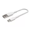 Cabo USB Belkin CAB002BT0MWH 0,15 m USB A USB C Branco