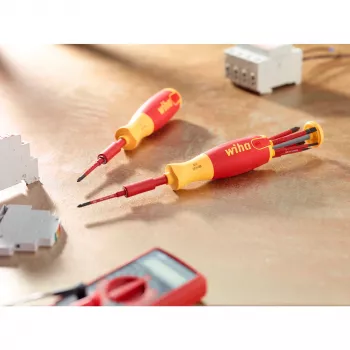 Conjunto de chaves de fendas wiha 41157 LiftUp electric, isolado vermelho/amarelo, 7 peças