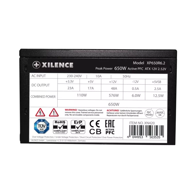 Fonte de alimentação Xilence Performance C XP650R6.2 650 W