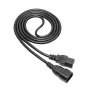 Cabo de alimentação para servidor Akyga AK-UP-06 IEC C14 para C15, 1,8 m, preto