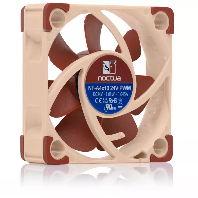 Noctua NF-A4x10 24V PWM ventoinha de caixa, 40 mm, 5000 rpm, 19,6 dB, bege/castanho