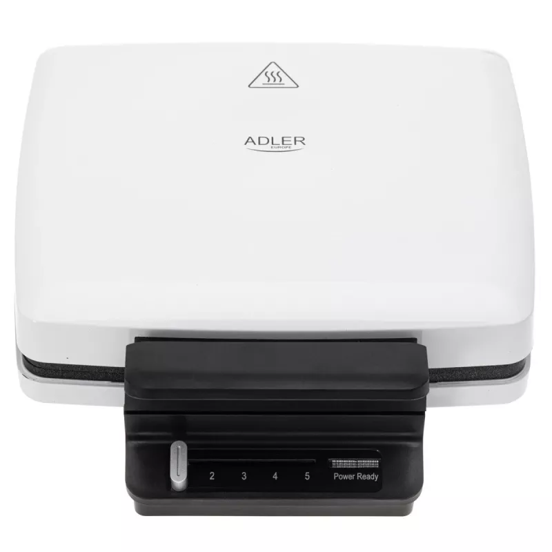 Máquina de waffles Adler AD 3085 — 1200 W, 2 waffles retangulares 9×13 cm, temperatura ajustável, placas antiaderentes