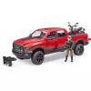 Dodge RAM 2500 Power Wagon com atrelado e mota Ducati 02502 BRUDER