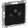 Legrand SEANO 765367 tomada de antena simples TV/R/SAT, preta