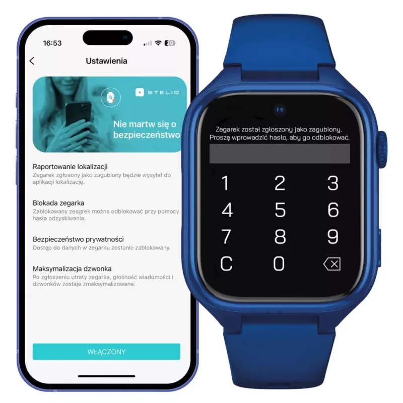 Smartwatch Stelio Junior Pro AI 4G ST-SWJ102-NB — azul-marinho, conectividade 4G