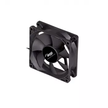 Akyga AW-8A-BK Ventoinha para caixa de 80 mm, 2000 rpm, 37 m³/h, 25 dB, 3 pinos com adaptador Molex, preto