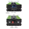 Qoltec Monolith Conversor de tensão | Carregamento de bateria | UPS | 2000W | 4000W | 12V para 230V | Onda sinusoidal pura | LCD preto-verde