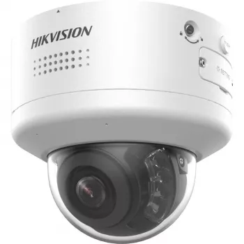 Câmara de vigilância IP dome Hikvision DS-2CD2787G2H-LIPTRZS2U/SL — 8MP 3840×2160, objetiva motorizada 2,8–12 mm, interior/exterior, montagem em teto/parede, branca