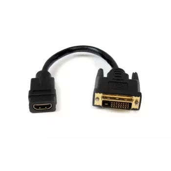 Adaptador DVI para HDMI Garbot 31.20.9001 — cabo de 15 cm, preto