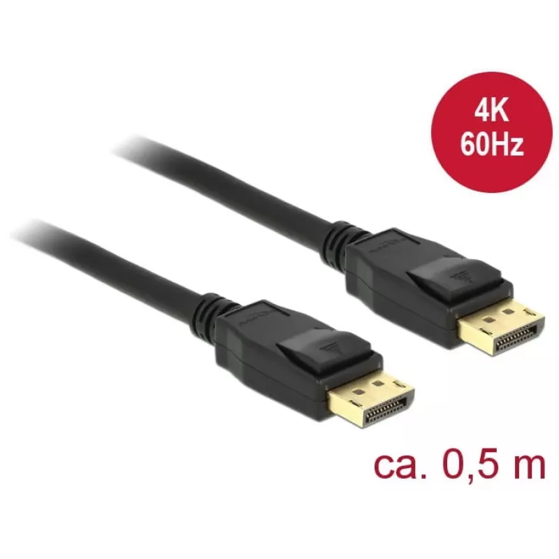 Cabo DisplayPort DeLOCK 85506 0,5 m Preto