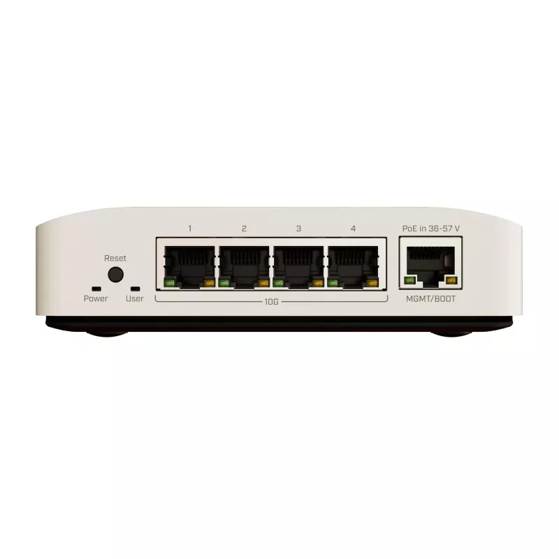 Switch de rede Mikrotik CRS304-4XG-IN 10G Ethernet Power over Ethernet branco