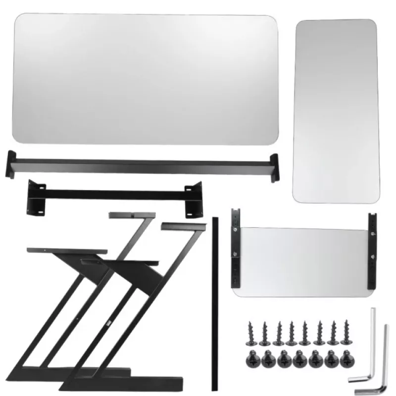 SD3 - secretária de estúdio posto de trabalho tampo prateleira para equipamento de áudio prateleira retrátil para teclado 91,4 cm