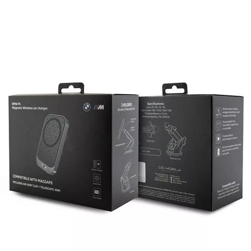 Suporte de indução sem fios BMW BMW000678 15W – carregador sem fios e suporte para telefone