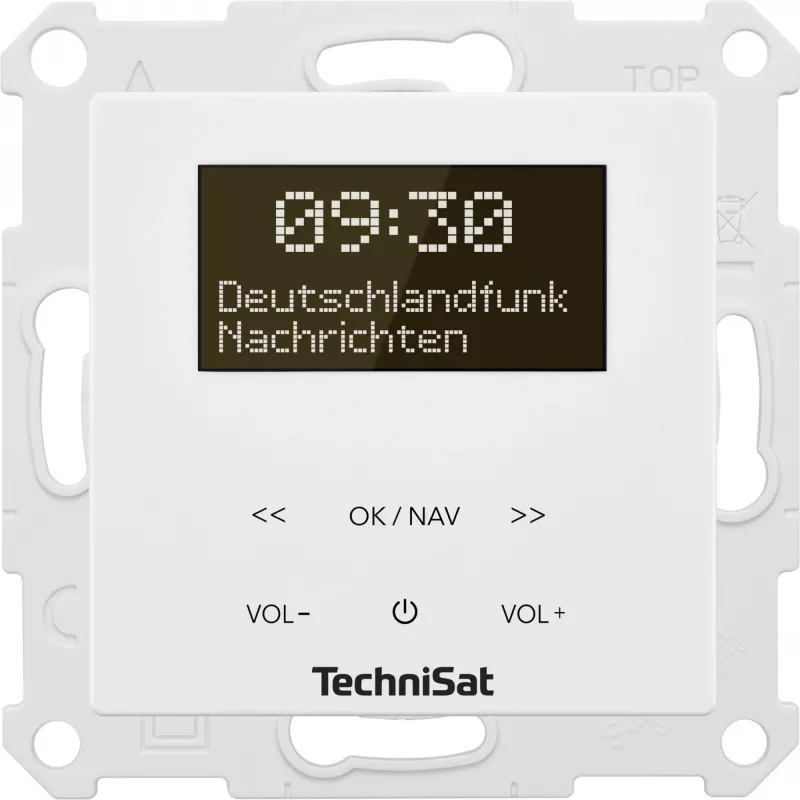 Rádio DAB TechniSat DigitRadio UP 55 - 2 x 2 Watt - Branco (0001/3901)