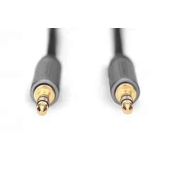 Cabo de áudio Digitus 3,5 mm jack para 3,5 mm jack, 1,8 m, preto