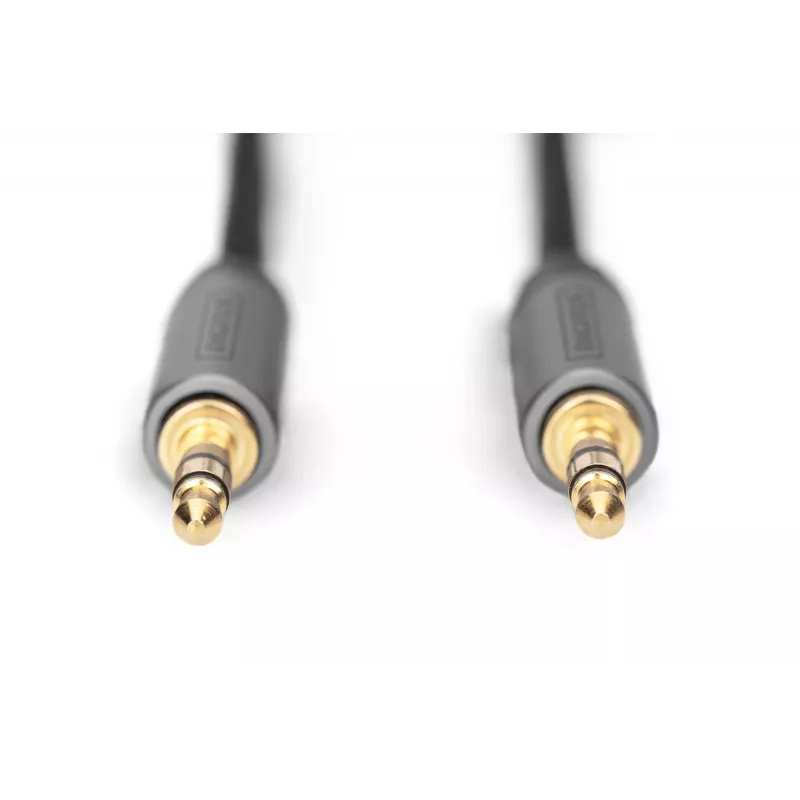Cabo de áudio Digitus 3,5 mm jack para 3,5 mm jack, 1,8 m, preto
