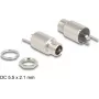 Conector fêmea DC DeLOCK 5,5 x 2,1 mm conector fêmea de encastrar versão para soldar 20 V 10 A