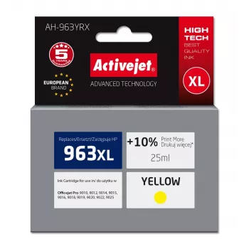 Tinta Activejet AH-963YRX (substitui HP 963XL 3JA29AE; Premium; 1760 páginas; 25 ml, amarelo)