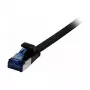 Synergy 21 Cabo de patch RJ45, CAT6A 500 MHz, 10 m, preto, U/FTP, plano, TPE (Superflex), AWG32, Synergy 21 – Tipo de cabo U/FTP – Pares blindados com folha