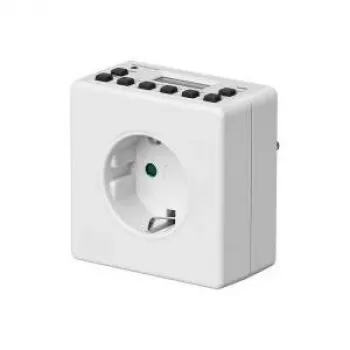 Temporizador digital Wentronic Goobay, branco - controlo preciso de dispositivos eletrónicos com design discreto (93256)