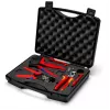 Conjunto de alicates de cravar Knipex 97 91 04 V01 cinzento laranja vermelho 5 peças
