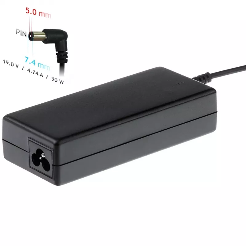 Fonte de alimentação para portátil Akyga AK-ND-04 19 V / 4,74 A, 90 W, ficha 7,4 x 5,0 mm com pino, para HP