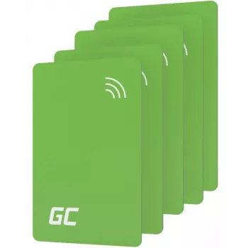 Conjunto de cartões de acesso NFC (5 unid.) para Green Cell HabuDen EVGCAKNFC5 estação de carregamento para veículos elétricos