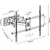 Suporte de TV TB TB-854 para televisores até 100 polegadas, máx. 65 kg, VESA 800×600