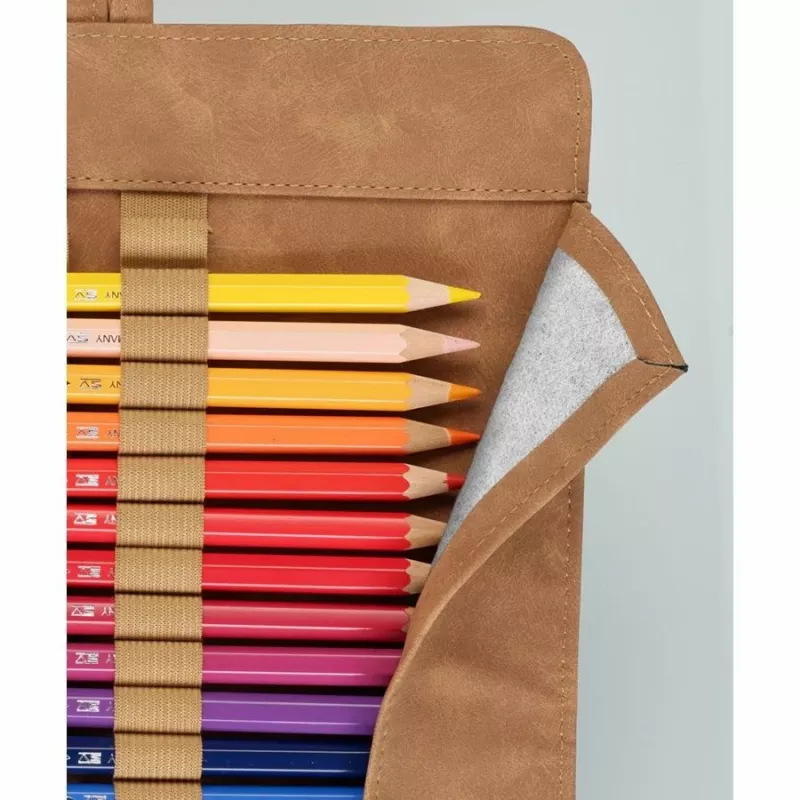 Estojo Faber-Castell 180010 estojo macio de pele PU castanho