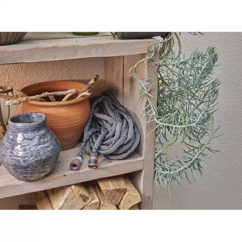 Gardena Liano Mangueira de jardim 25 m PVC preto cinzento para uso acima do solo