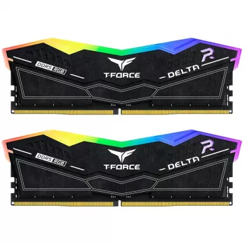 DIMM 32 GB DDR5-6400 (2x 16 GB) kit duplo, memória preta, FF3D532G6400HC32ADC01, Delta RGB, INTEL XMP, AMD EXPO