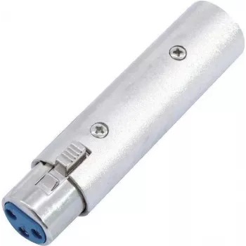 Adaptador de áudio Omnitronic XLR conector fêmea de 3 pólos para XLR conector macho de 5 pólos modelo 30226577