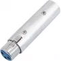 Adaptador de áudio Omnitronic XLR conector fêmea de 3 pólos para XLR conector macho de 5 pólos modelo 30226577