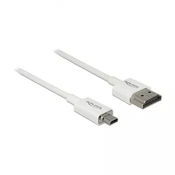 Cabo HDMI DeLOCK 85147 0,25 m Type-A para Type-D branco