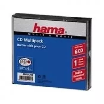 Multipack para CD Hama 51292 6 discos transparente